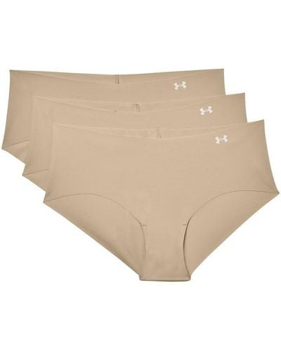 Under Armour 3 Pack Hipster Briefs - Natural