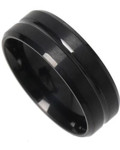 Fabric Stainless Steel Ring - Black