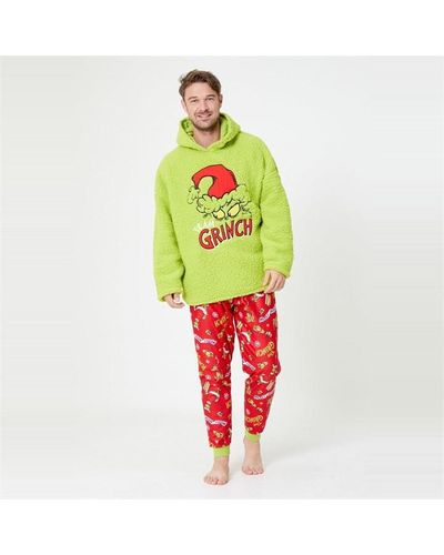 Character Family The Grinch snuggle Hoodie Pj - Red