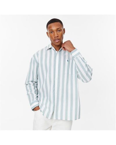 Jack Wills Stripe Long Sleeve Shirt - Blue