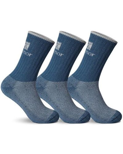 Karrimor Midweight Boot Sock 3 Pack - Blue