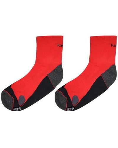 Karrimor Dri Skin 2 Pack Running Socks - Red