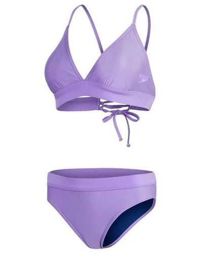 Speedo Banded Triangle Bikini - Purple