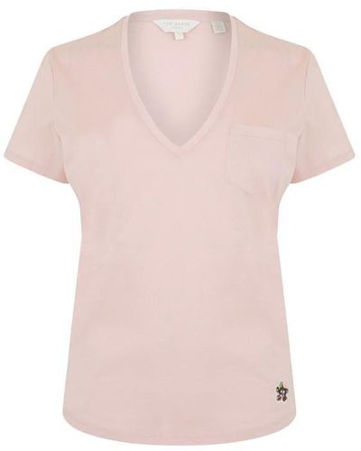 Ted Baker Lovage V Neck T-shirt - Pink