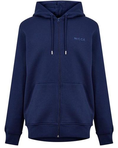 Nicce London Mercury Zip Thru Hood - Blue