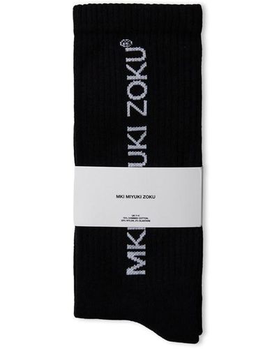 MKI Miyuki-Zoku Registered Large Logo Socks - Black