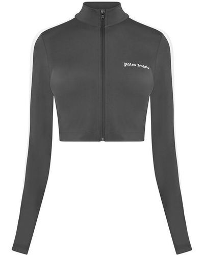 Palm Angels Long Sleeve Track Top - Grey