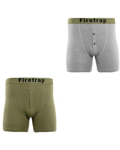 Firetrap 2 Pack Boxers - Grey