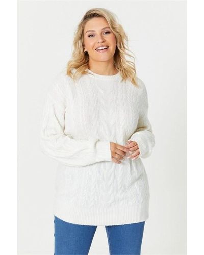 Be You You Oversize Cable Jumper - White