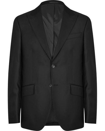 Richard James Rivulet Tailored Fit Suit Jacket - Black