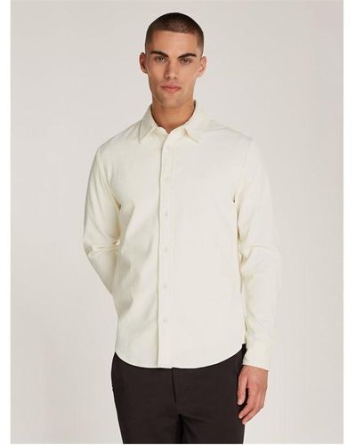 Calvin Klein Corduroy Regular Fit Shirt - White