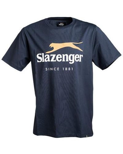 Slazenger 1881 Mark Logo T Shirt - Blue