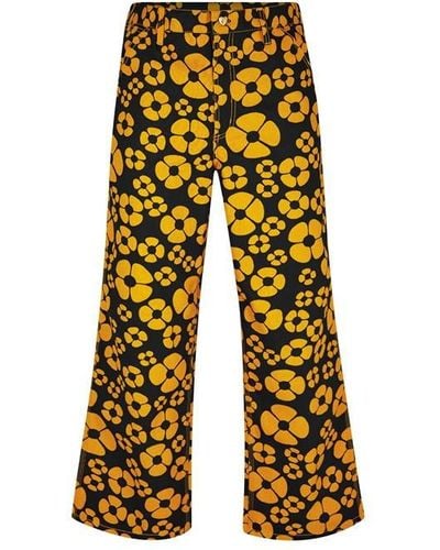 Marni X Carhartt Floral Print Trousers - Yellow