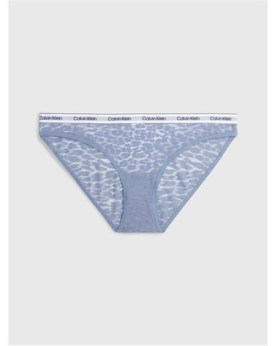 Calvin Klein Lace Bikini Briefs - Blue