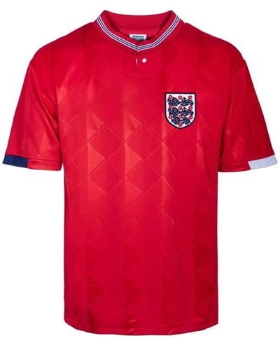 Score Draw England Away Shirt 1989 Adults - Red