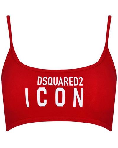 DSquared² Dsqua2 Icon Sports Bra - Red
