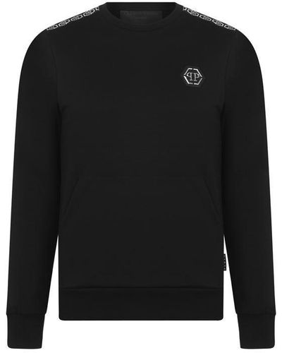 Philipp Plein Tape Logo Sweatshirt - Black