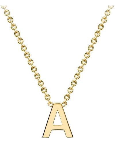 Be You 9ct Mini Initial Necklace - Metallic