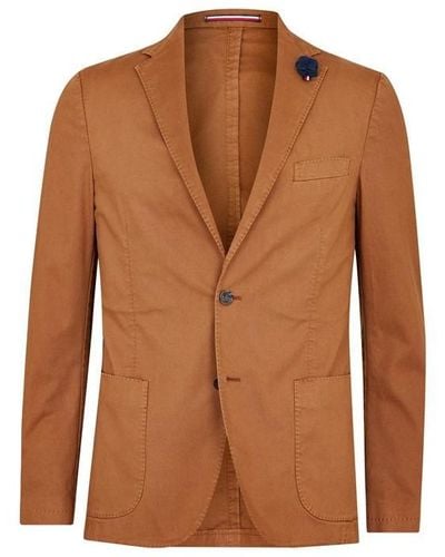 Tommy Hilfiger Garment Dyed Rust Jacket - Brown