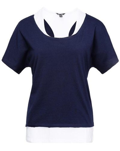 Golddigga Double Plain T Shirt Ladies - Blue