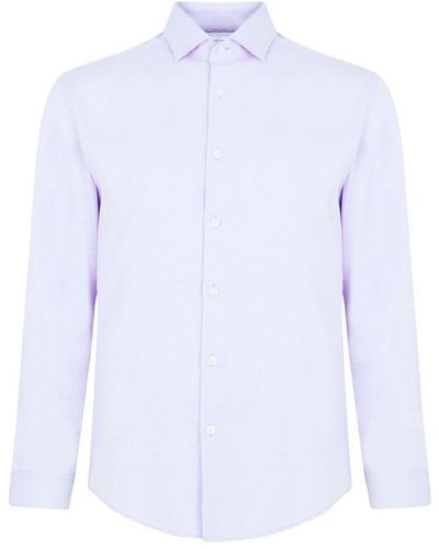Richard James Aldwych Tailored Fit Dobby Shirt - Blue