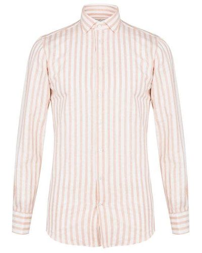 Richard James Beach Stripe Shirt - Pink
