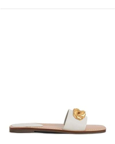 Charles and Keith Embellished Flat Mule - Natural