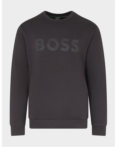 HUGO Salbo Slim-fit Sweatshirt - Grey