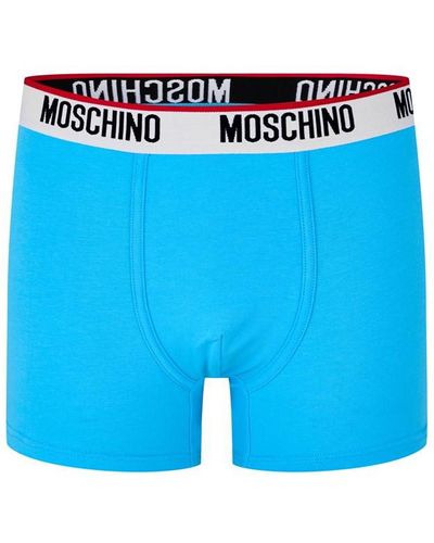 Moschino Two Pack Boxer Trunks - Blue