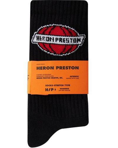 Heron Preston Globe Socks - Orange