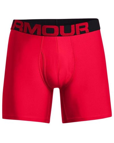 Under Armour 2 Pack 6inch Tech Boxers - Red