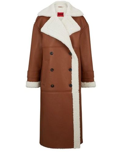 HUGO Mafalu Coat Ld34 - Brown