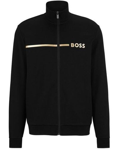 Mens hugo boss top black and gold tracksuit