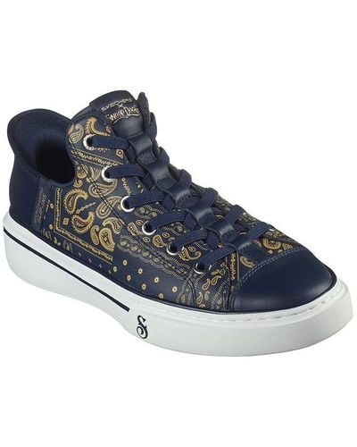 Skechers Print Leather Mid-top Lace - Blue