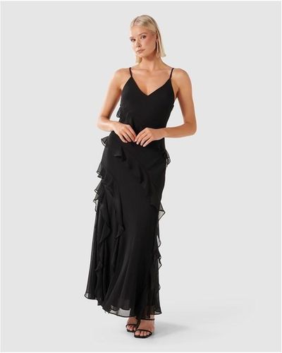 Forever New Poppy Ruffle Gown - Black