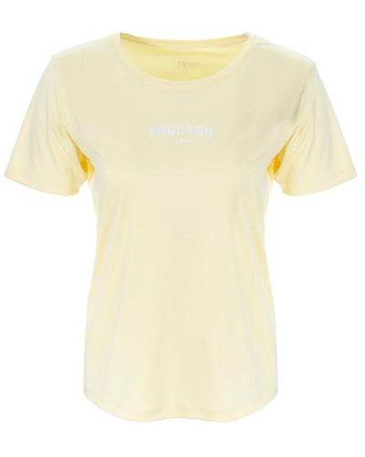 England Netball Roses Netball Tech T Shirt - Yellow