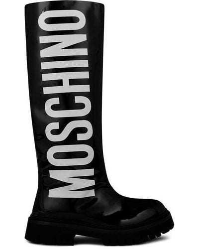 Moschino Logo Welly Ld24 - Black