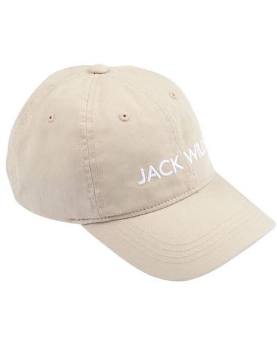 Jack Wills Blck Logo Cap Sn99 - Natural