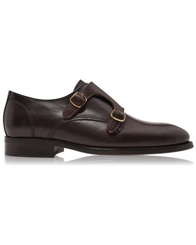 Reiss Lansen Monk Strap Smart Shoes - Brown