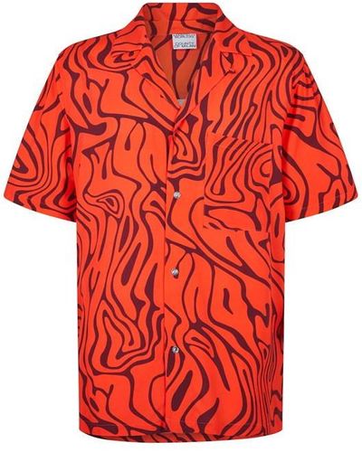 Marcelo Burlon Marcelo Hawaii Shirt Sn34 - Red