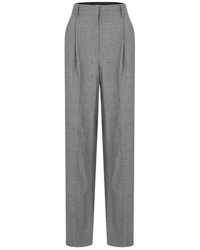 MSGM Oversized Crystal Trousers - Grey