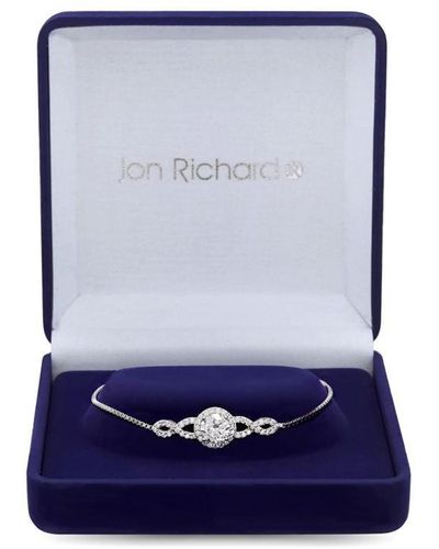 Jon Richard Plated Cz Crystal Bracelet - Blue