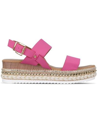 Be You Embellished Flatform Sandal - Pink