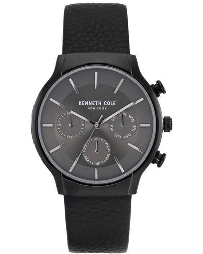 Kenneth Cole York Dress Grey Fashion Analogue Quartz Watch - Black