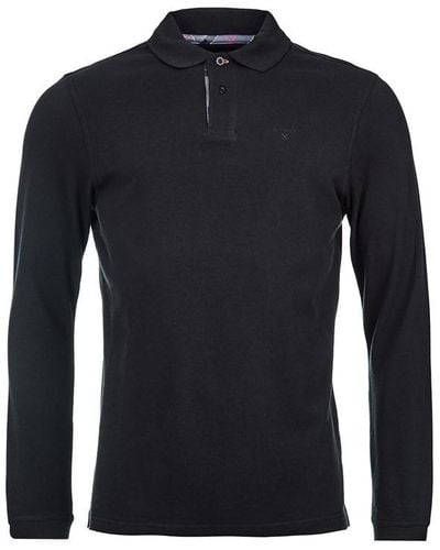 Barbour Essential Long Sleeve Sport Polo Shirt - Blue