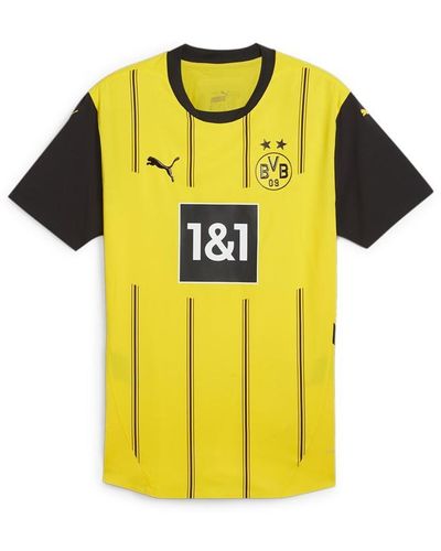 PUMA Borussia Dortmund Authentic Home Shirt 2024 2025 Adults - Yellow