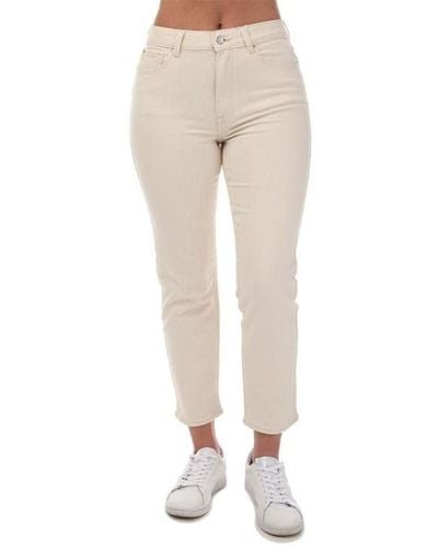 ONLY Emily Straight Fit High Waist Jeans - Natural