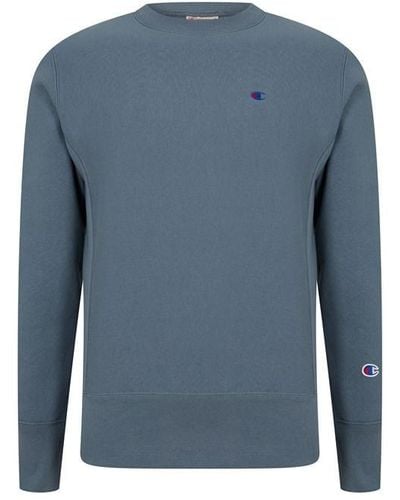 Champion Reverse Weave Logo Sweatshirt - Blue