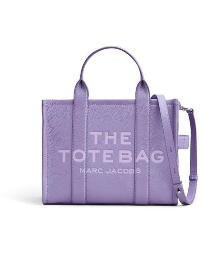 Marc Jacobs Medium Leather Tote Bag - Purple