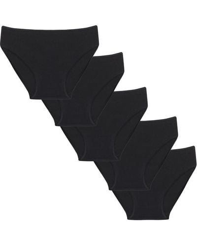 Be You 5 Pack High Leg Knickers - Black